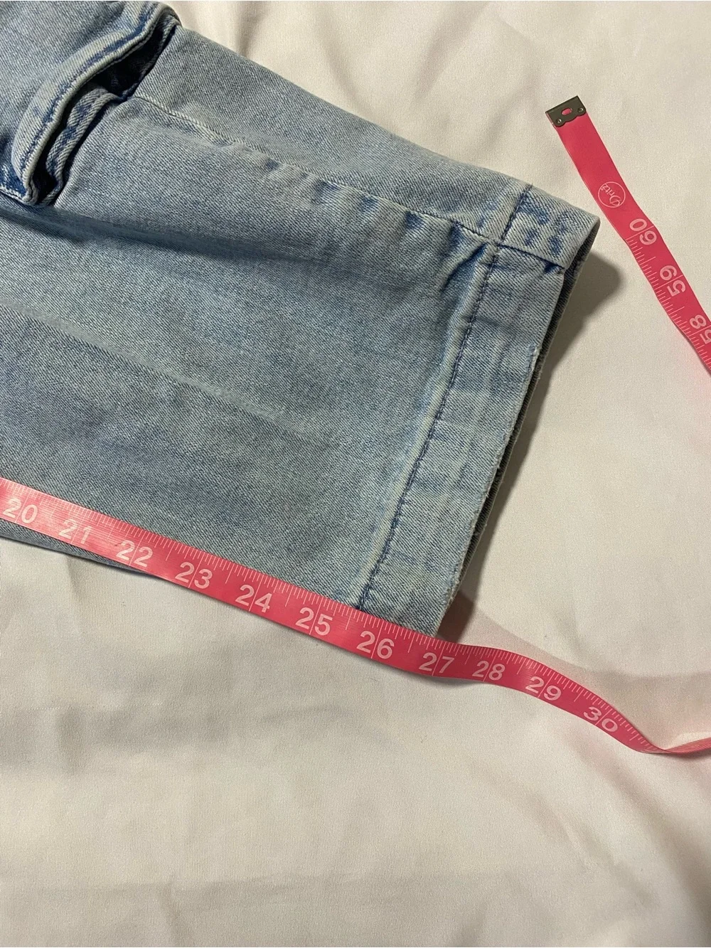 Hollister Baggy Light Blue Straight Cargo Jeans for Men